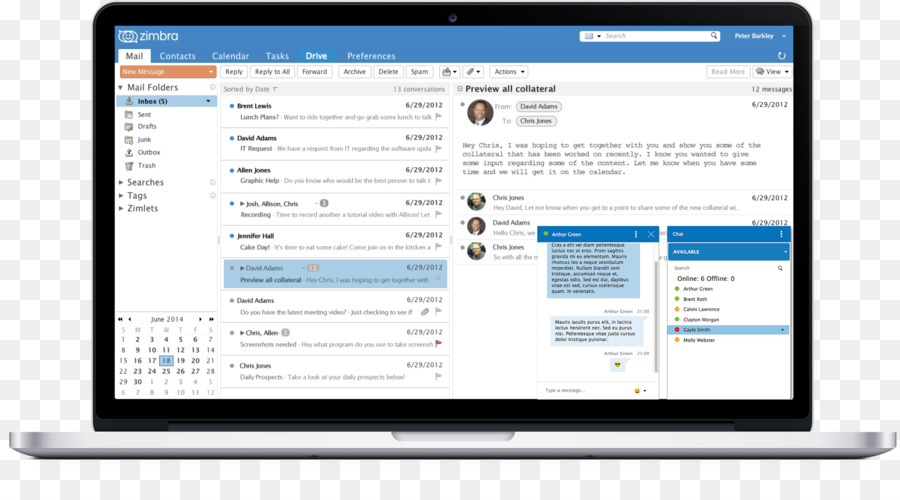 Zimbra，อีเมล PNG