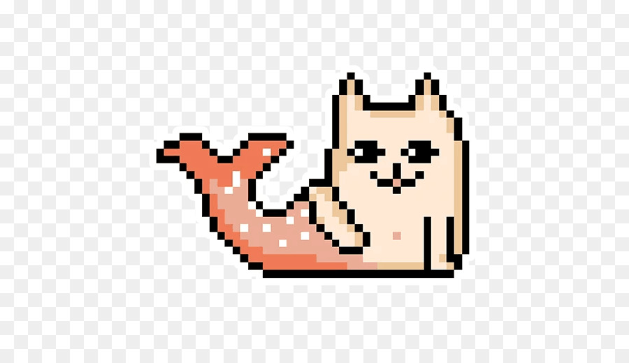 Pixel Art Cat Mermaid，ศิลปะพิกเซล PNG