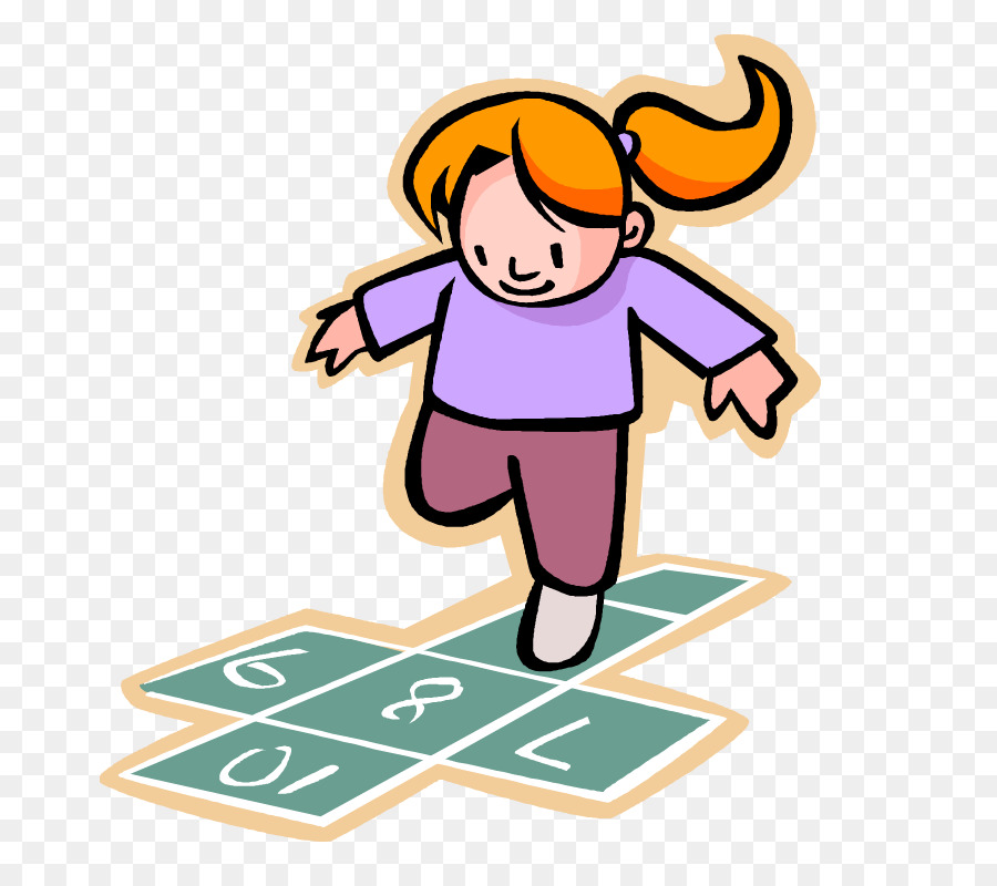 สาวเล่น Hopscotch，เกม PNG