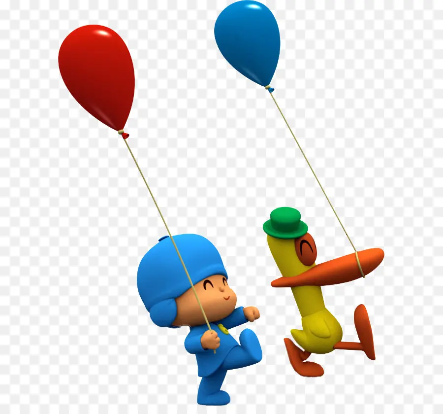 Pocoyo และ Pato，ลูกโป่ง PNG