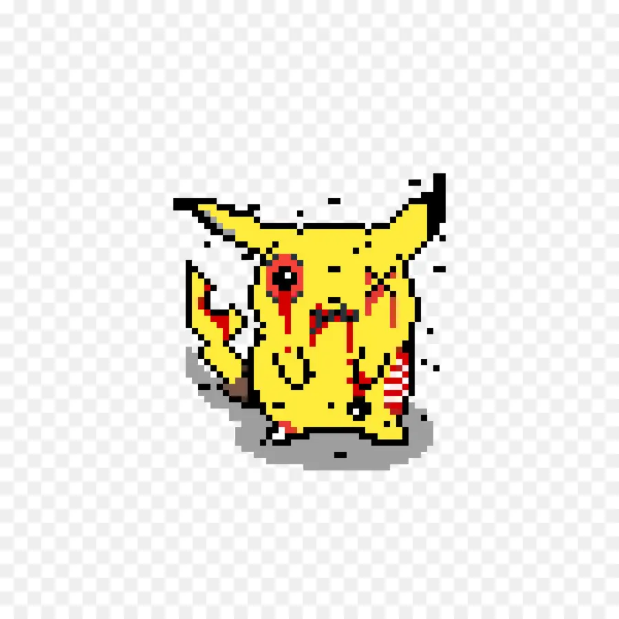 Pikachu Pixelated，โปเกมอน PNG