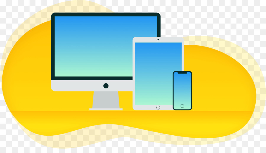 ตอบสนองได้แล้เว็บออกแบบ，ฝ่ายไอทีเปิดดูคอมพิวเตอร์แทบเล็ต PNG