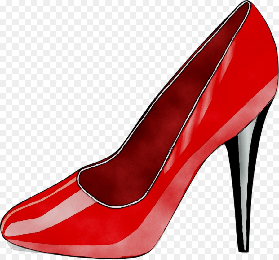 Stiletto ส้นเท้า，สีแดง PNG