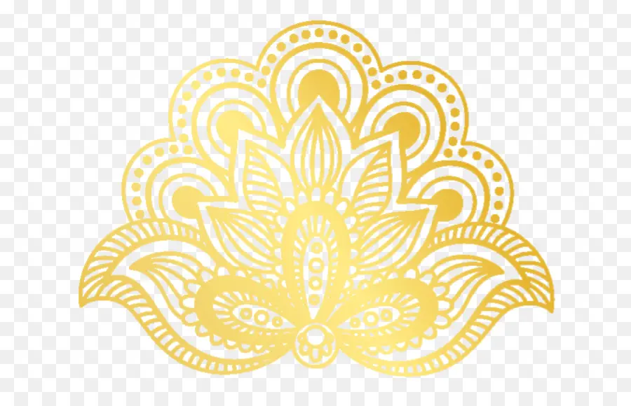 Golden Mandala，ลวดลาย PNG