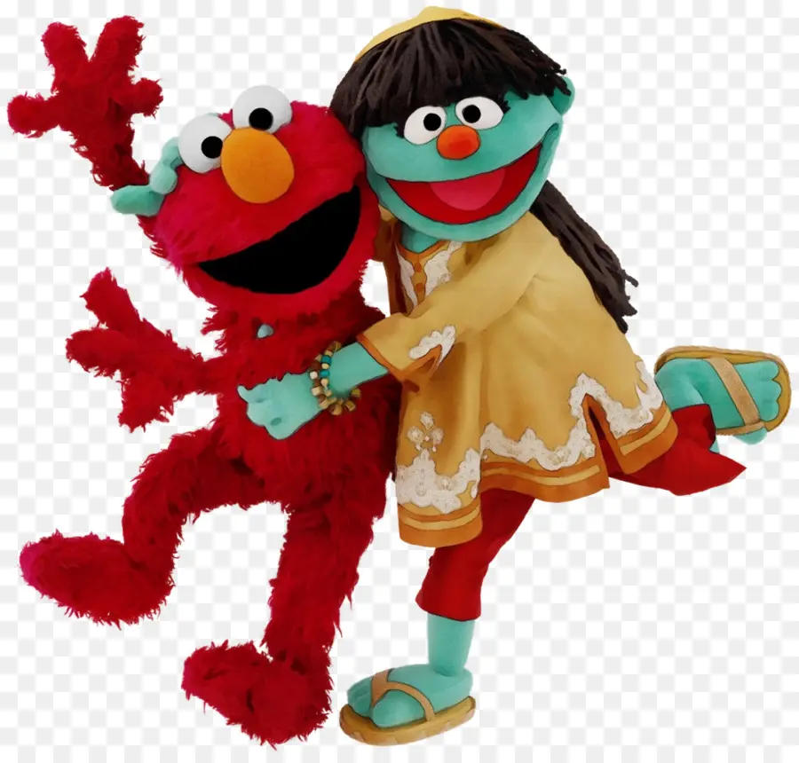 หุ่นเชิดสีแดงและเขียว，Sesame Street PNG