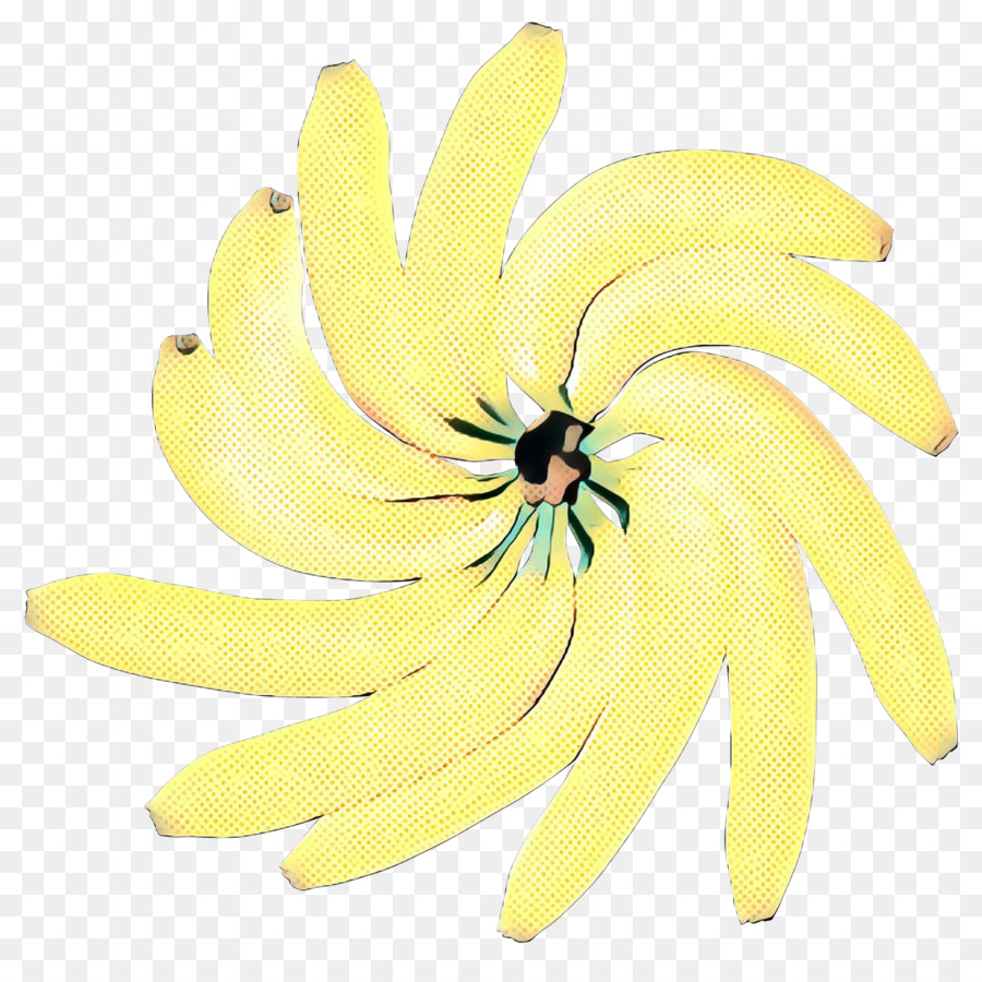 กล้วย，สีเหลือง PNG