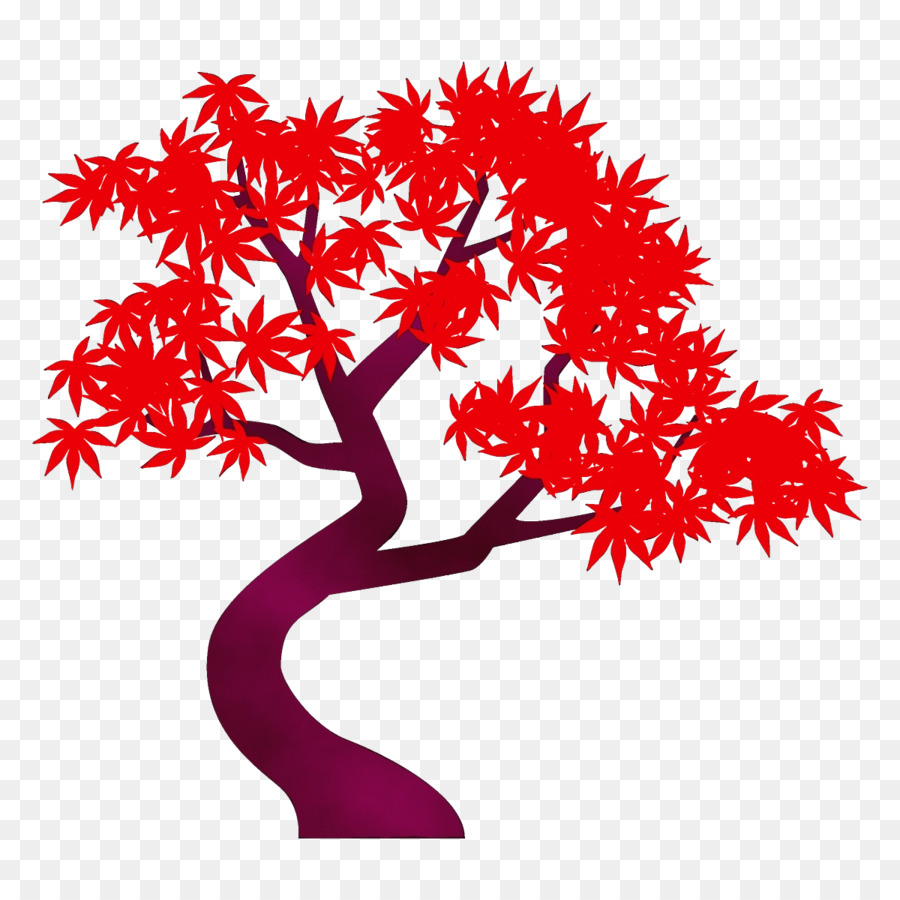 ต้นไม้，สีแดง PNG