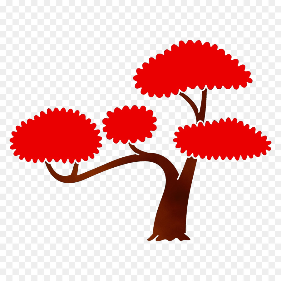 สีแดง，ต้นไม้ PNG
