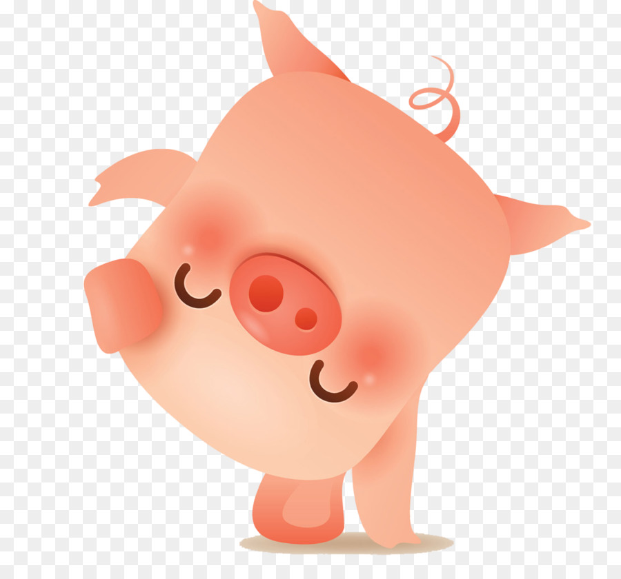 หมูสีเหลืองน่ารัก，สัตว์ PNG