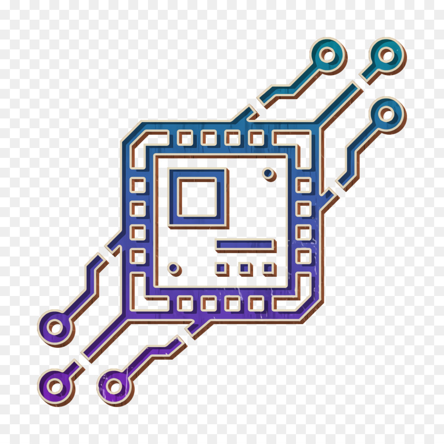 วงจรสีน้ำเงิน，ไมโครชิป PNG