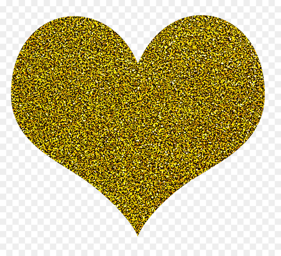 หัวใจ，สีเหลือง PNG