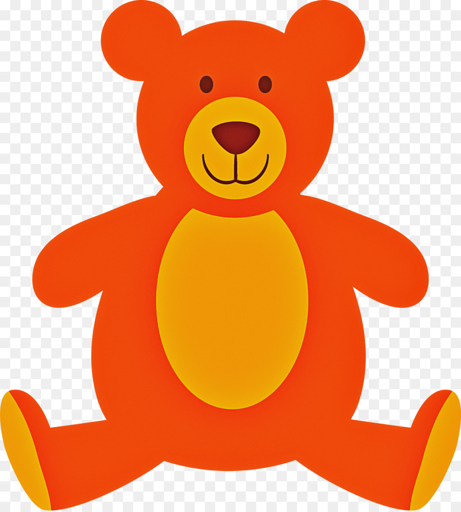 สีส้ม，หมีเท็ดดี้ PNG