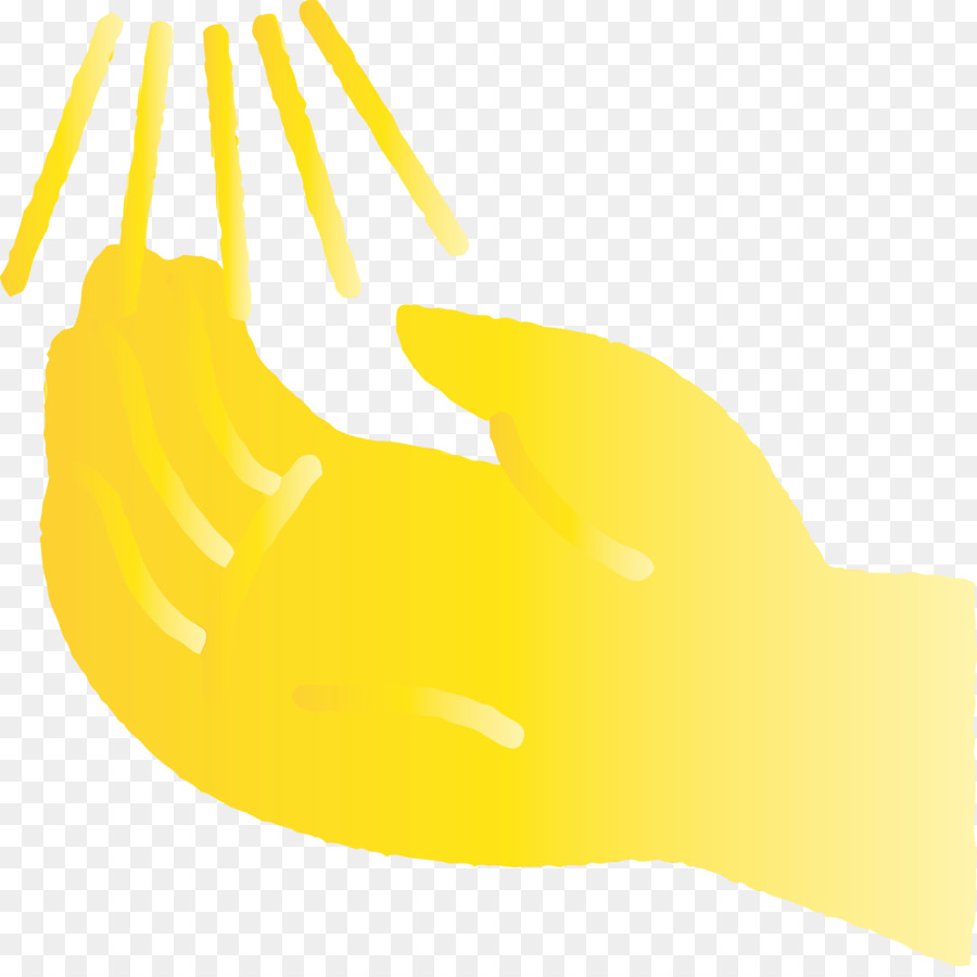 สีเหลือง，มือของ PNG