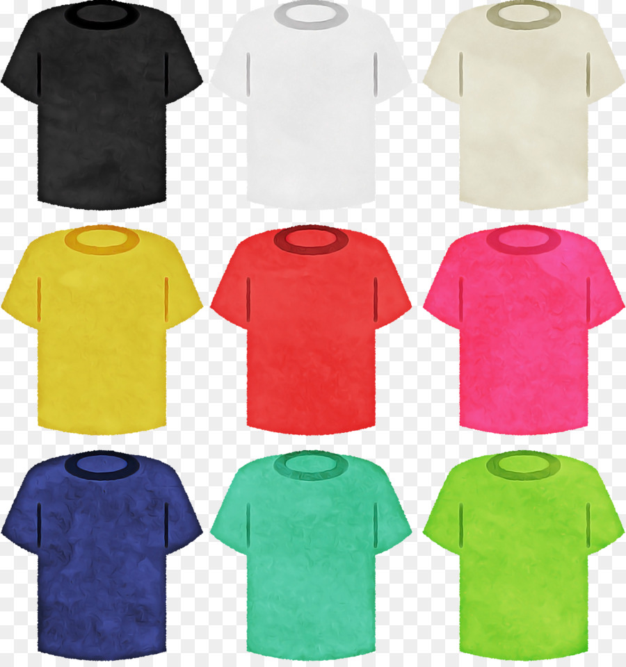 เสื้อยืดสีสันสดใส，เครื่องแต่งกาย PNG