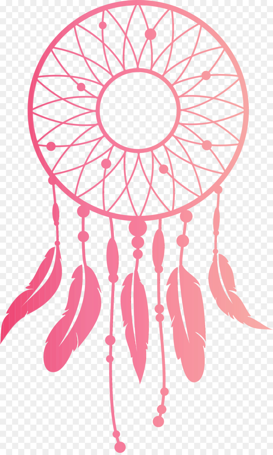 Golden Dreamcatcher，ขนนก PNG