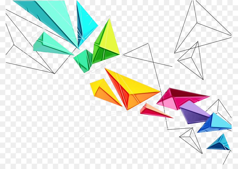 สามเหลี่ยม，Origami PNG