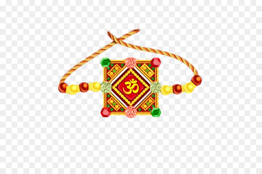 Rakhi สีสันสดใส，ด้าย PNG