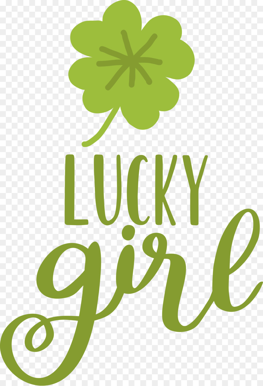 ข้อความ Lucky Girl，การพิมพ์ PNG