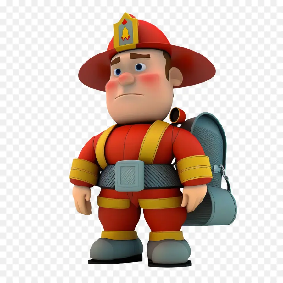 Fireman การ์ตูนยืน，นักดับเพลิง PNG