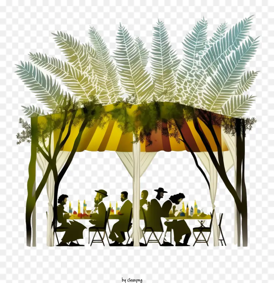 มีความสุข Sukkot，การรับประทานอาหารกลางแจ้ง PNG