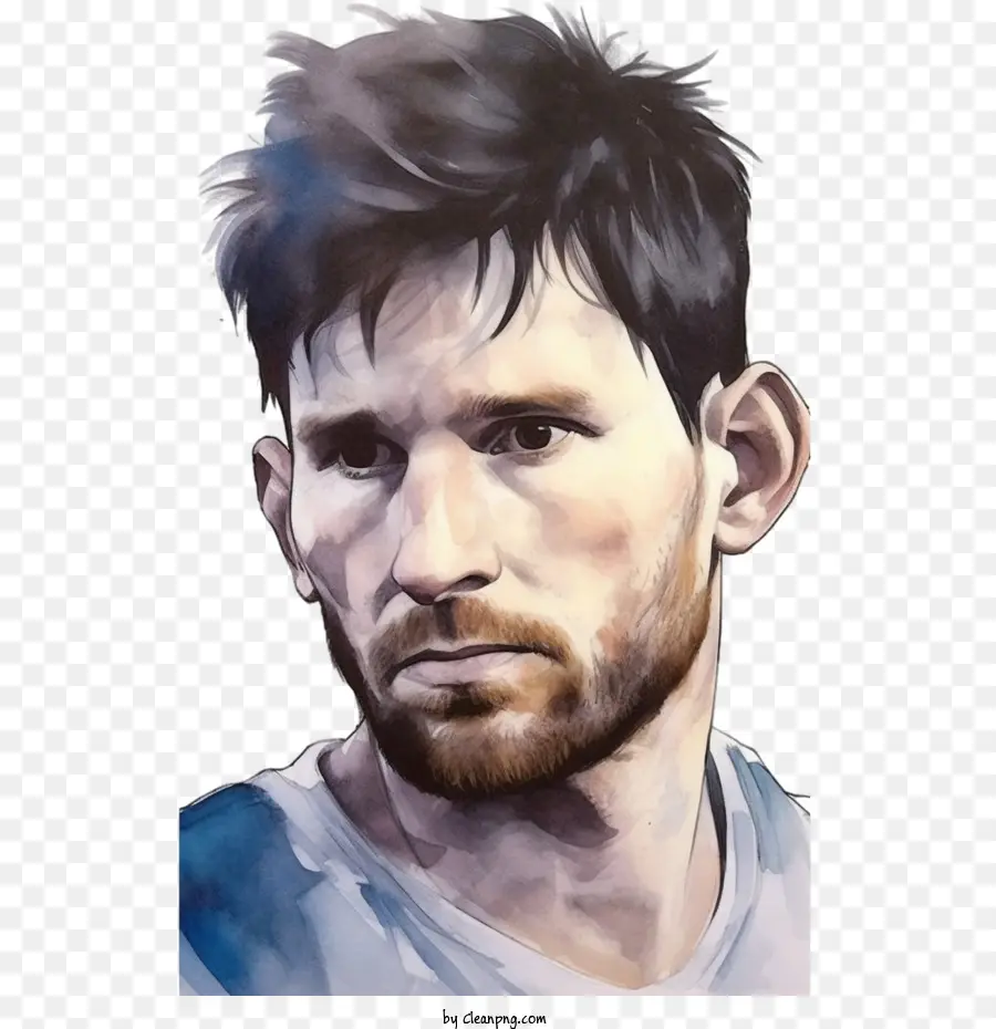 Lionel Messi สีน้ำ，ไลโอเนลเมสซี่ PNG