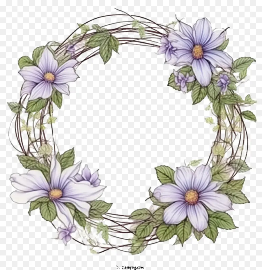 Clematis Wreath，พวงหรีด PNG