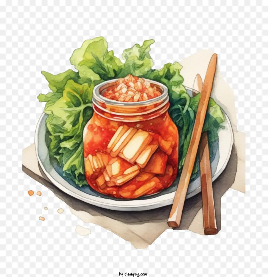 อาหารเกาหลี，Kimchi Jar PNG