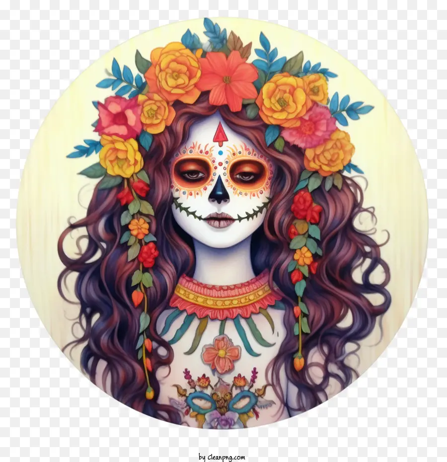 Skelita Calaveras，กะโหลกศีรษะ PNG