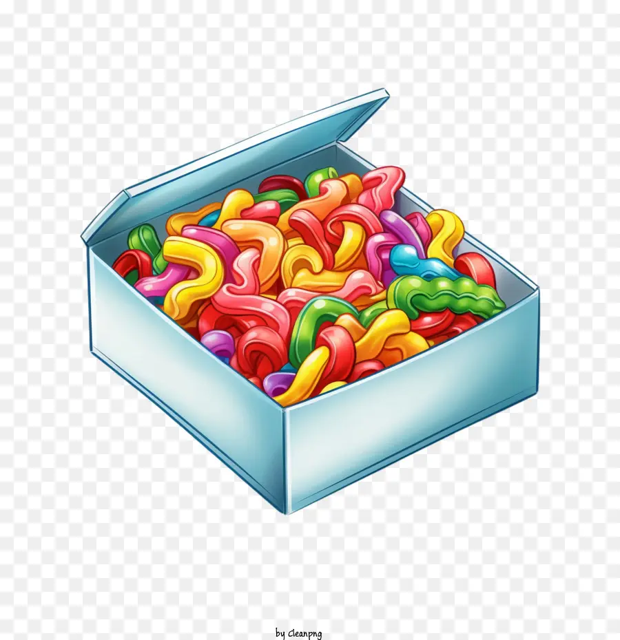 หนอนเหนียว，Gummi Worms PNG