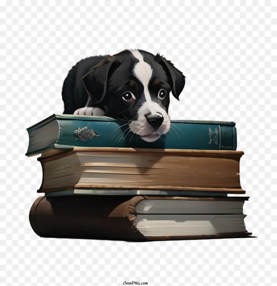 อ่านหนังสือ，หมา PNG