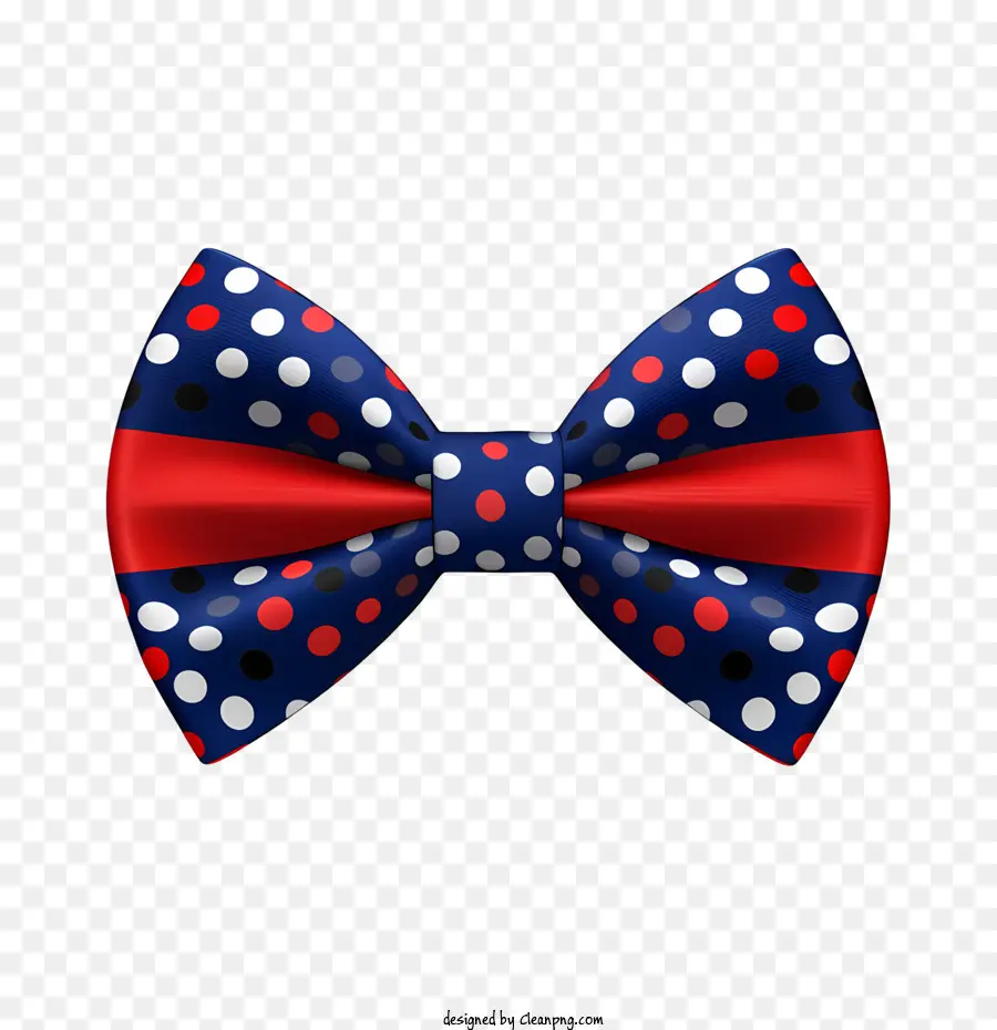 วันผูกโบว์，Polka Dot Bow Tie PNG