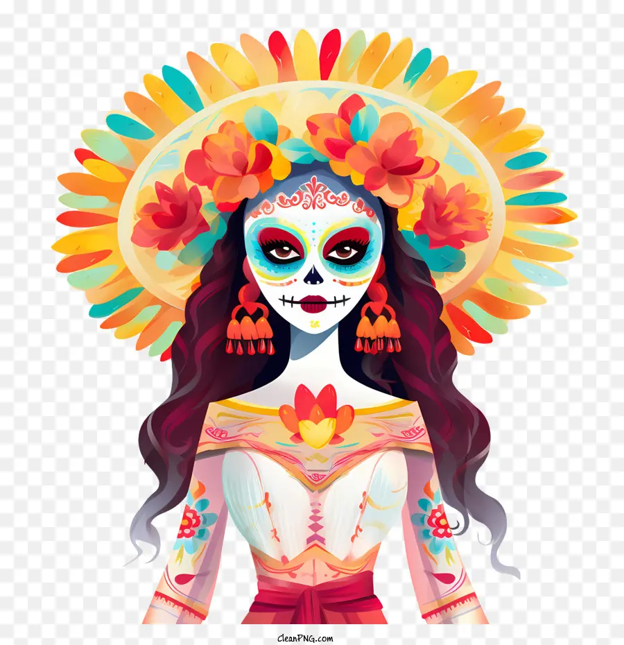 เม็กซิกัน Catrina，วันแห่งหญิงตาย PNG