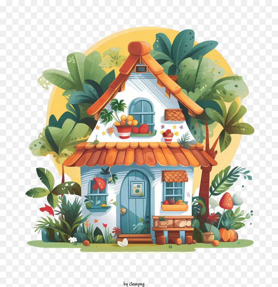 บ้านคำพังเพย，Doodle House PNG