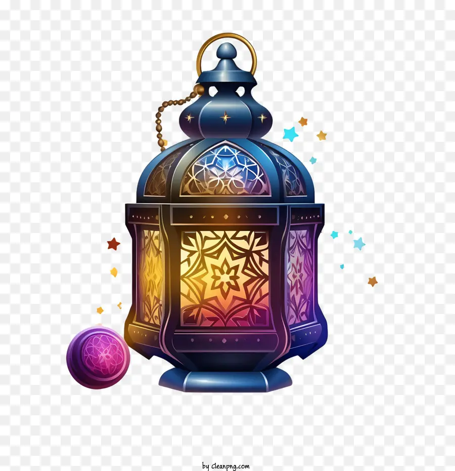 Ramadan Kareem Lantern，โคมไฟสีสันสดใส PNG