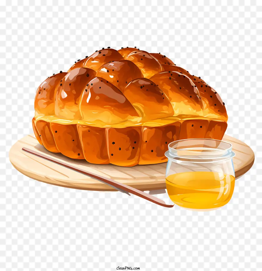 ขนมปัง Challah，น้ำผึ้ง PNG