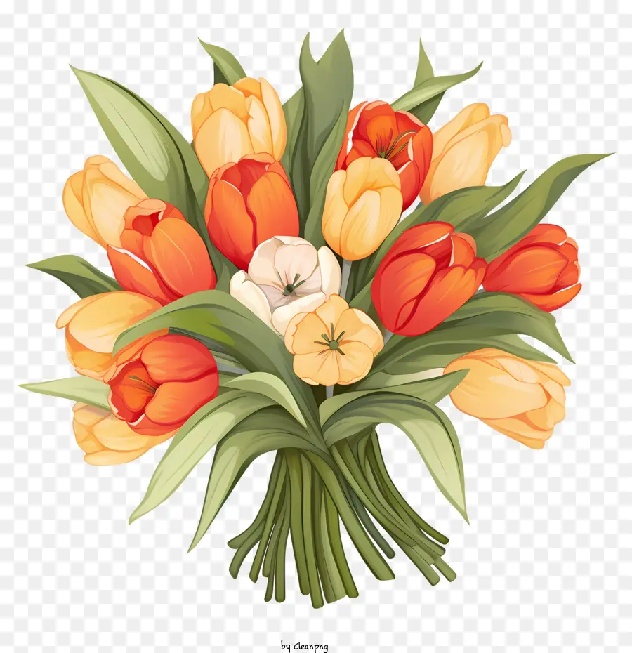 Tulips ช่อดอกไม้，ดอก ทิวลิป PNG