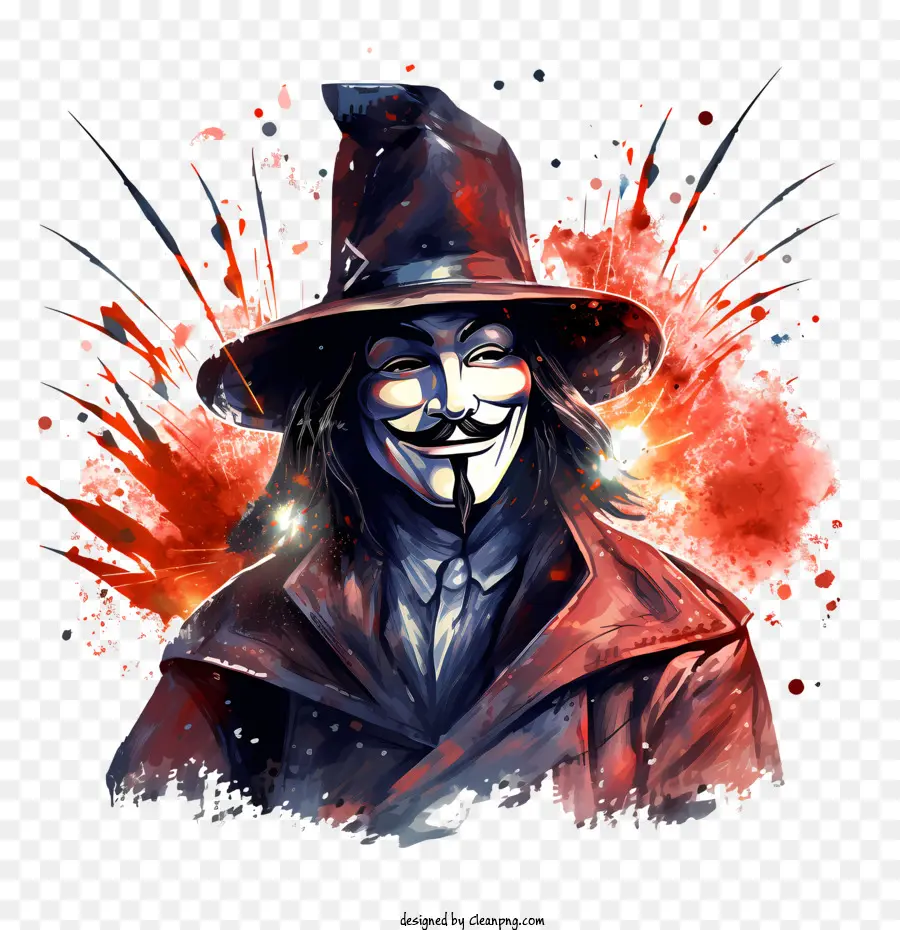 Guy Fawkes Day，หน้ากาก Guy Fawkes PNG