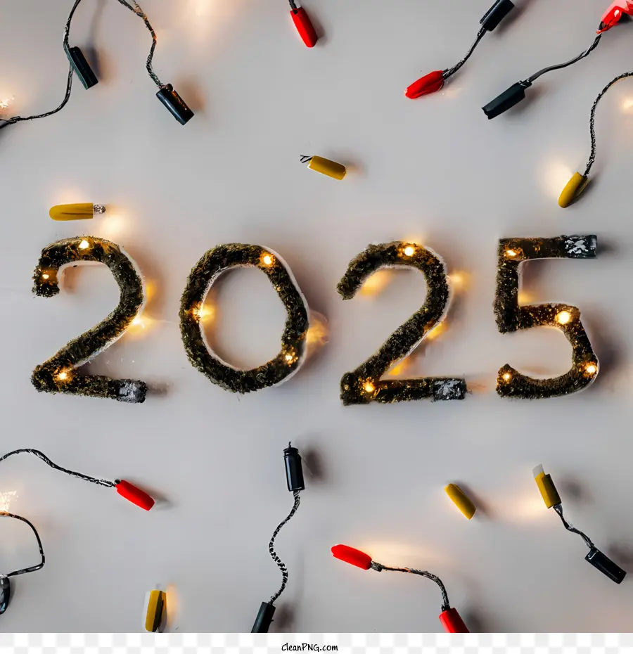 2025 สวัสดีปีใหม่，สุขสันต์วันปีใหม่ PNG