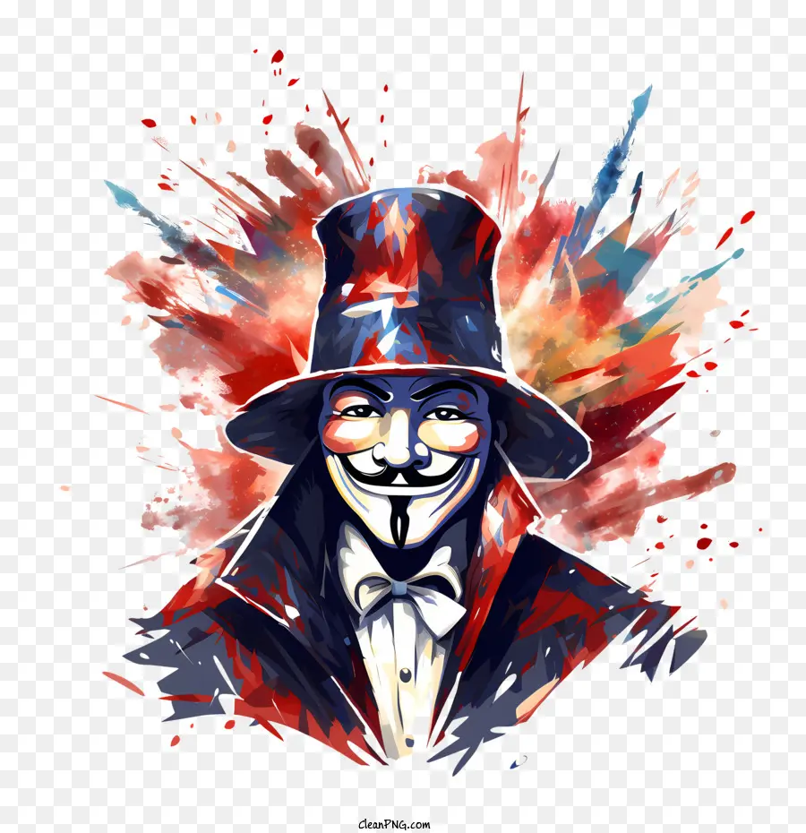 Guy Fawkes Day，หน้ากาก Guy Fawkes PNG