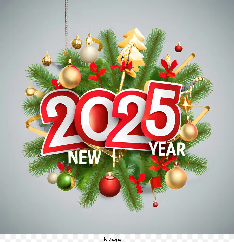 2025 สวัสดีปีใหม่，สุขสันต์วันปีใหม่ PNG