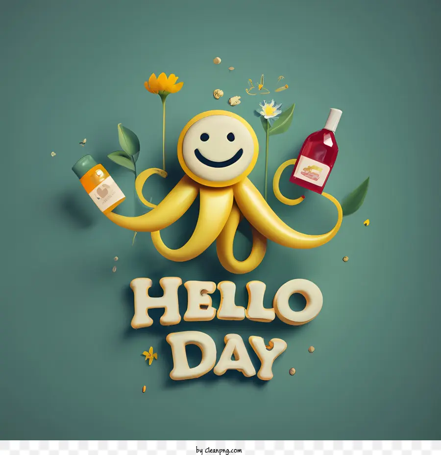 World Hello Day，ปลาหมึกยักษ์ PNG