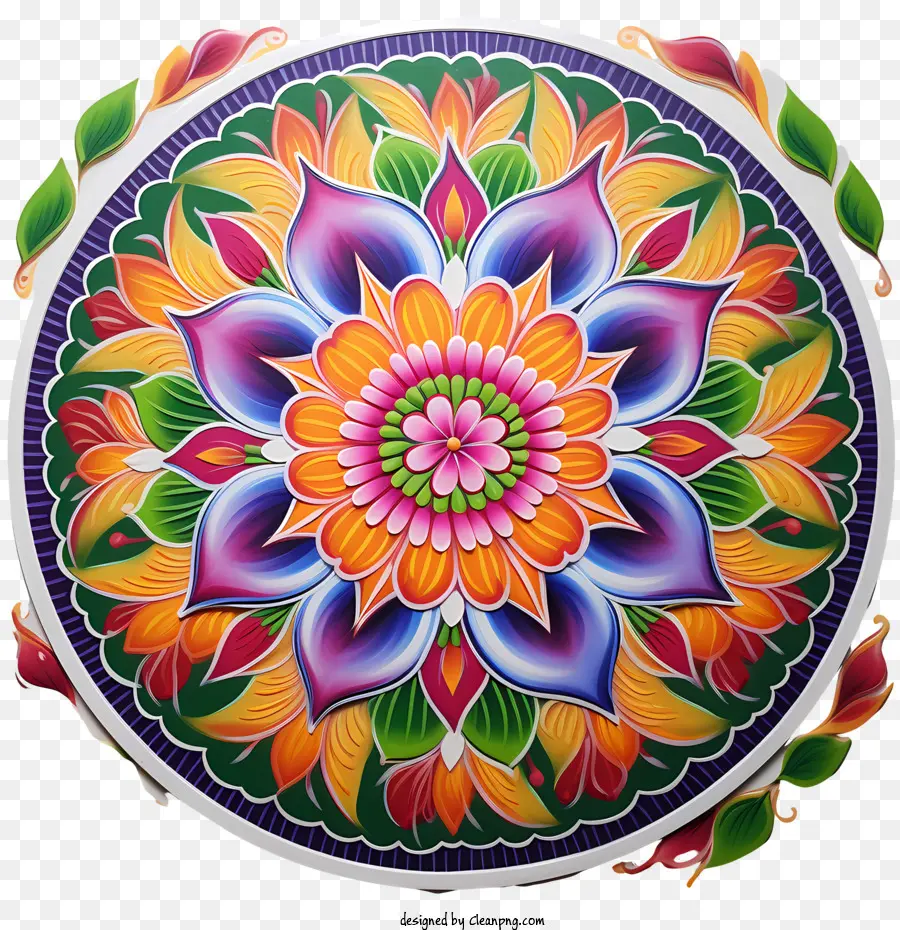 Onam，ดอกไม้ Rangoli PNG