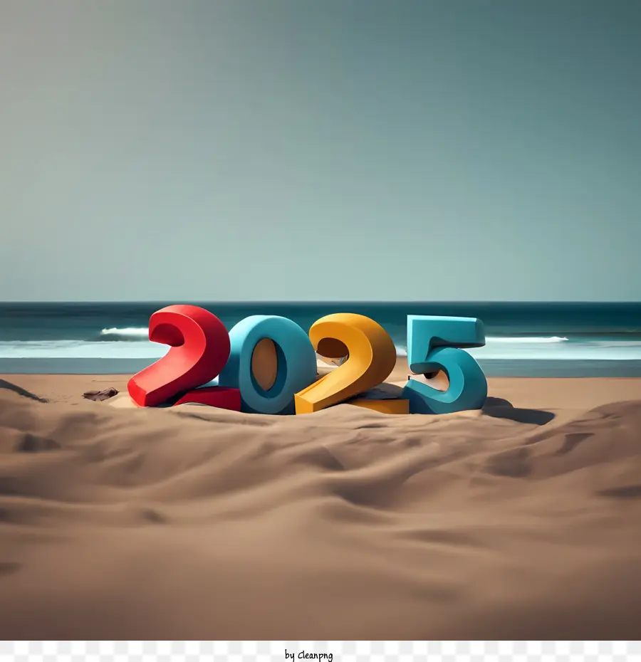2025 สวัสดีปีใหม่，2025 Word Art PNG