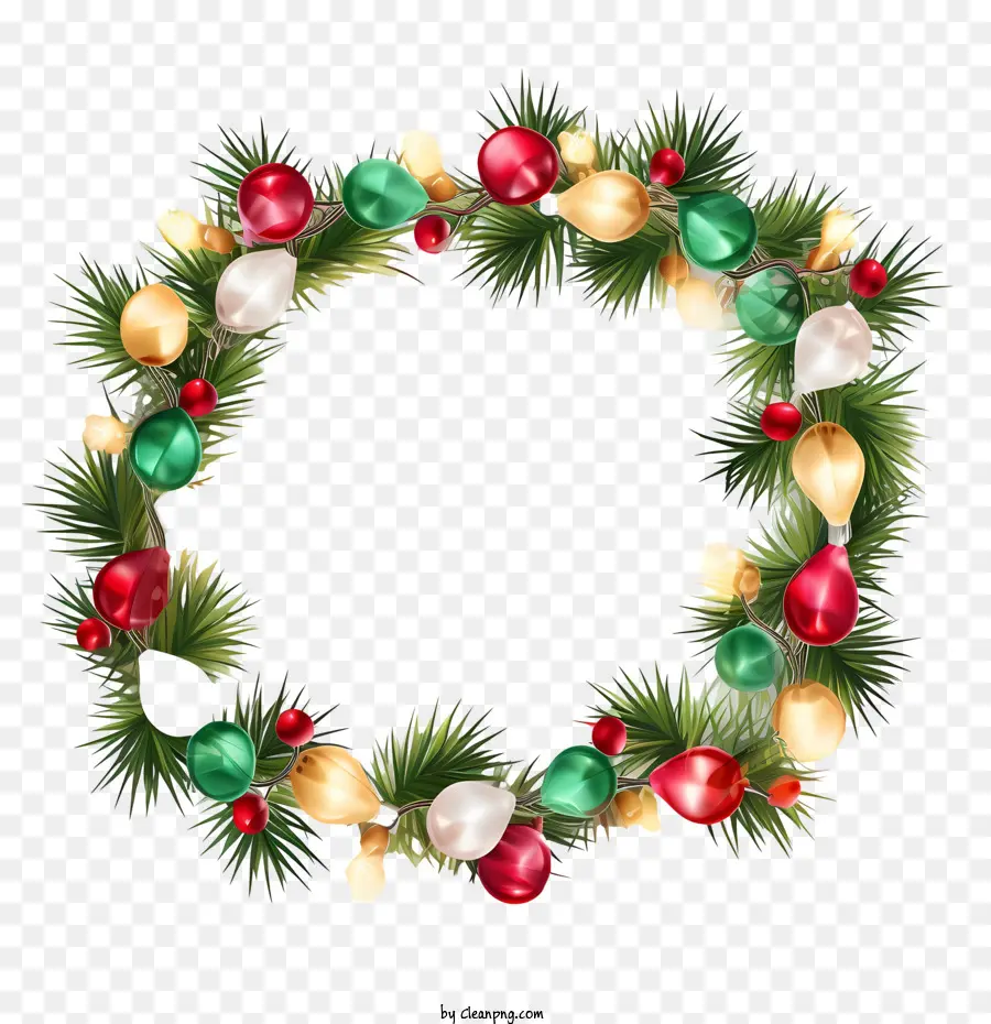 ไฟคริสต์มาส，คริสมาสต์ Wreath PNG