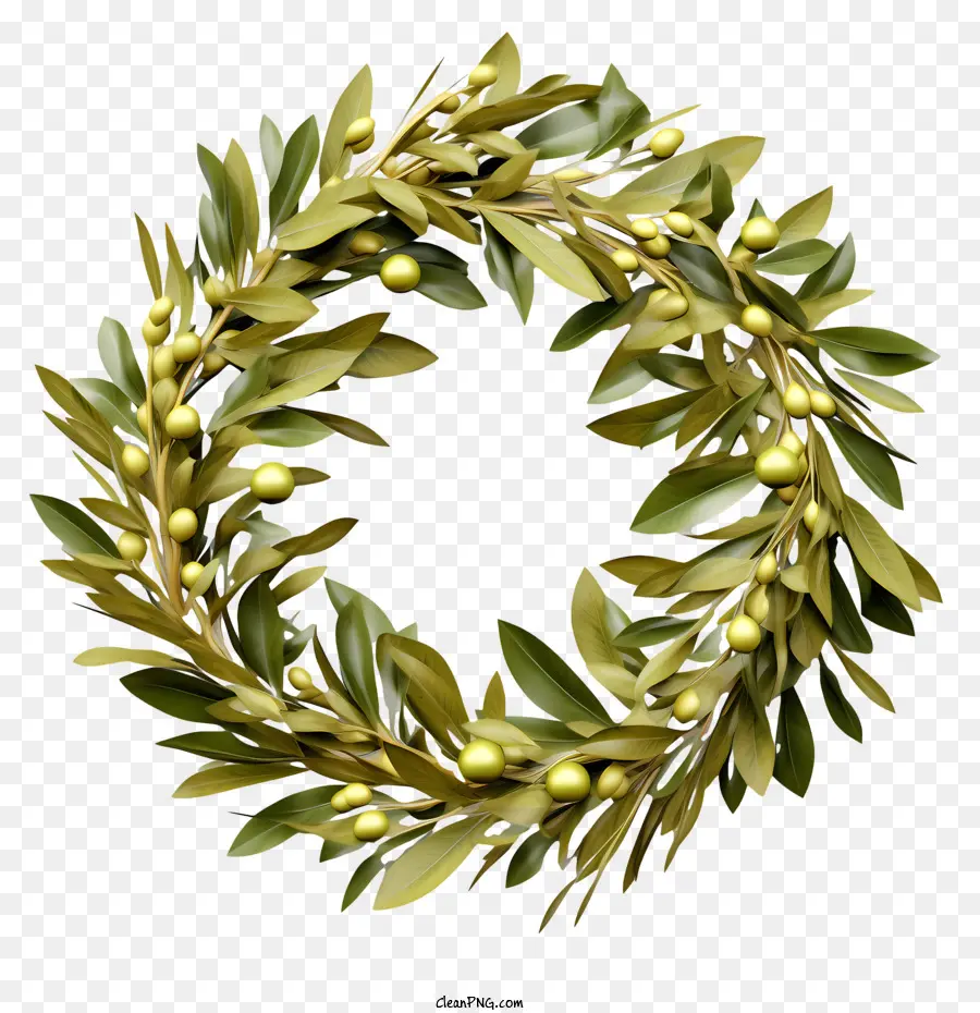 บมะกอกของ Wreath，สีเขียว Wreath PNG