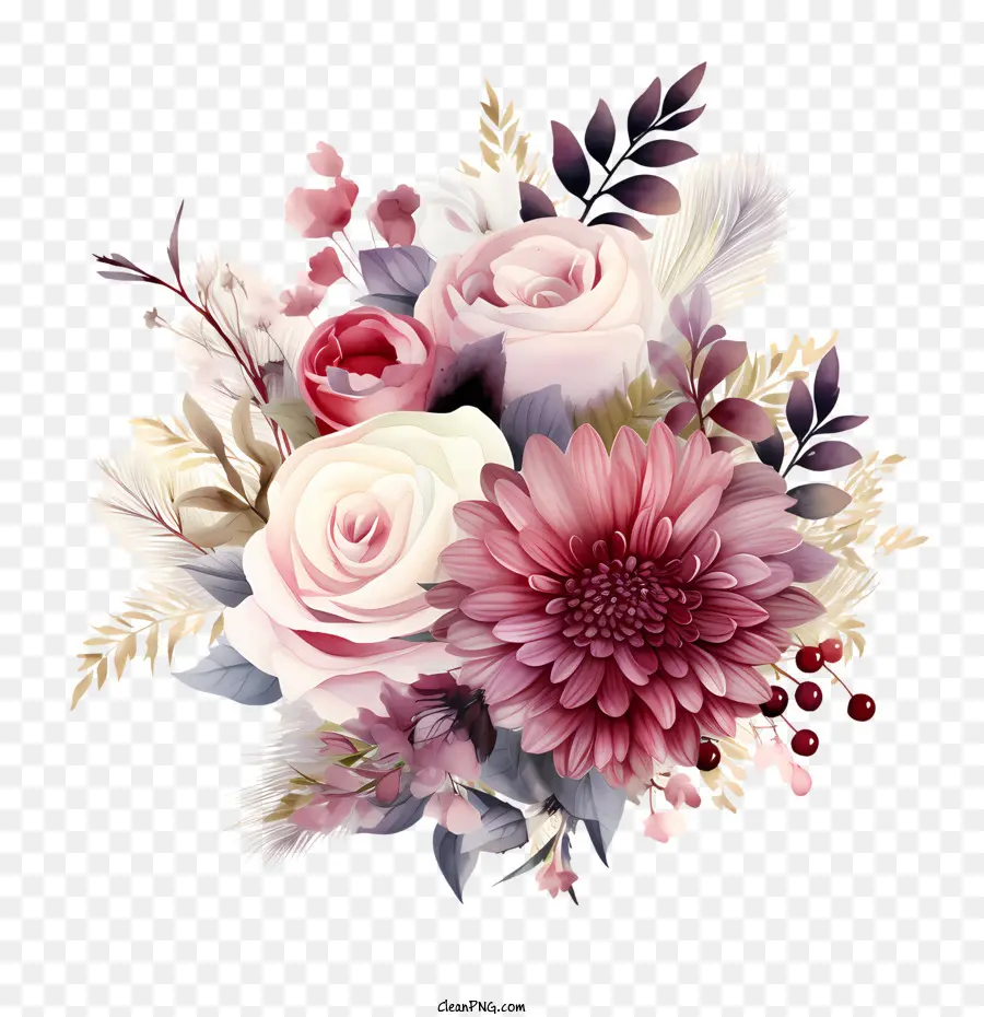 การออกแบบคำเชิญดอกไม้แต่งงาน，ดอกกุหลาบ PNG