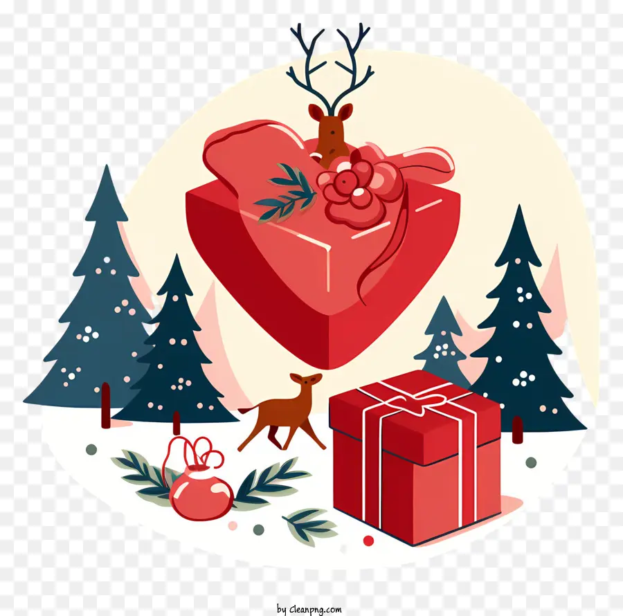 ของขวัญคริสต์มาส，สีแดงของขวัญกล่อง PNG