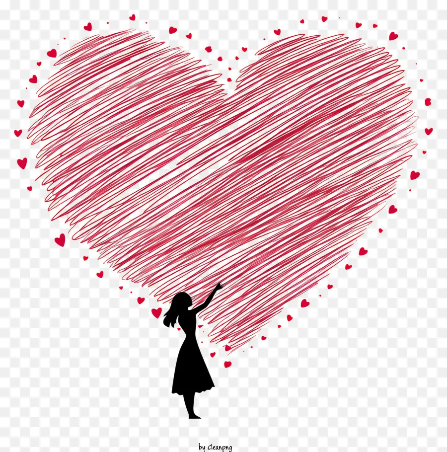 Handdrawn หัวใจ，รูปหัวใจสีแดง PNG