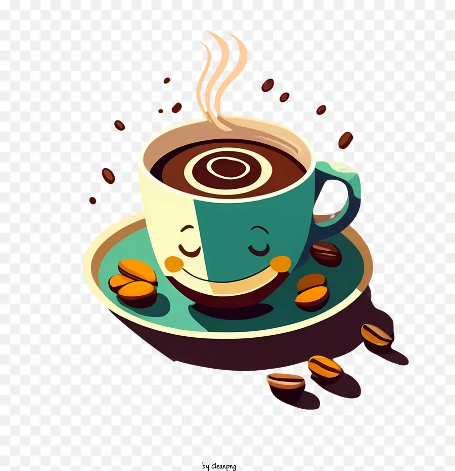การ์ตูนปักถ้วยกาแฟ，กาแฟ PNG