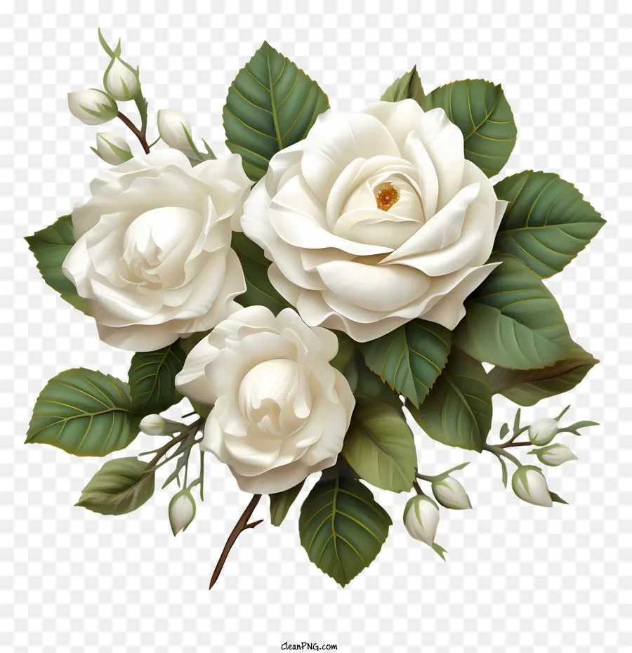 ดอกกุหลาบสีขาว，ดอกไม้ PNG